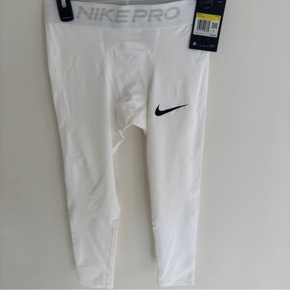 Nike Pro Mens White Athletic Tights